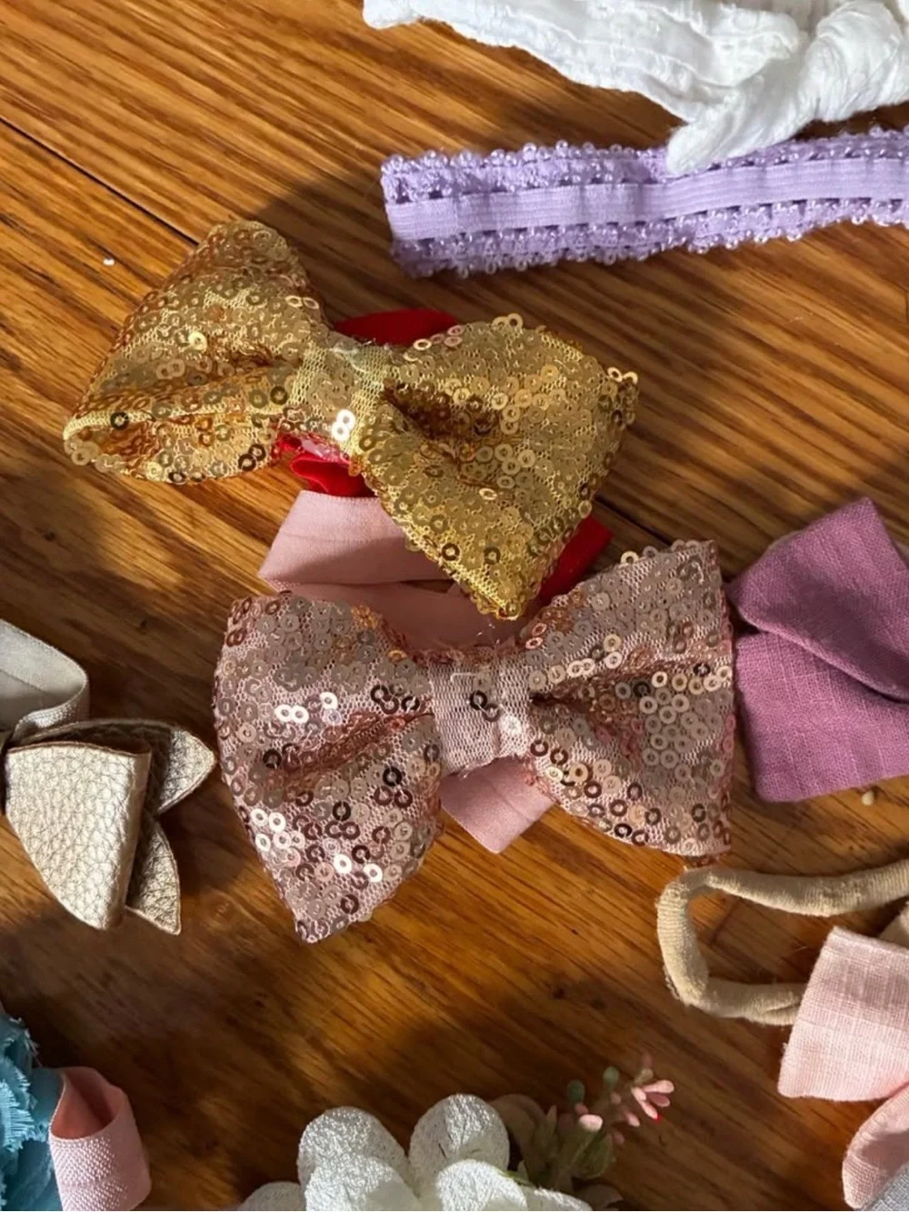 Assorted Baby Toddler Girls' Hair Bows and Soft Headbands (Lot of 45)